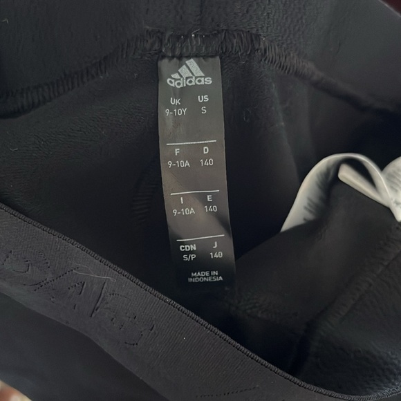 Brand New Adidas Climawarm Black Tights Sporty Stretch Leggings Blue Graphics - Picture 12 of 15